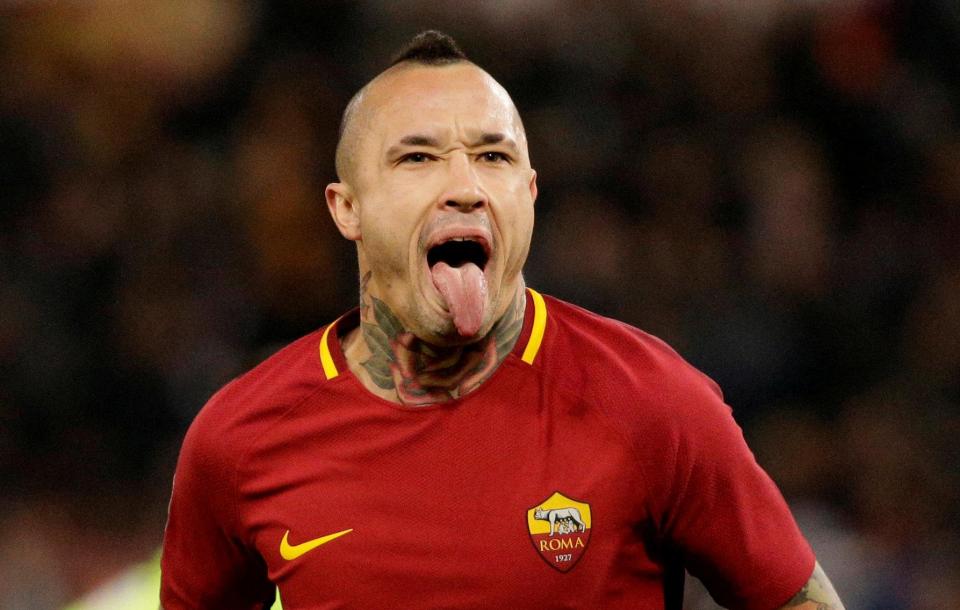  Belgian midfielder Radja Nainggolan will likely play through injury again for Roma