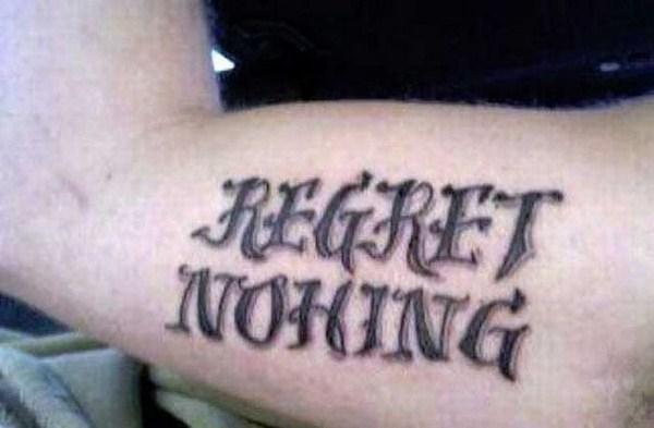  ...Except not picking a tattoo artist with better spelling skills