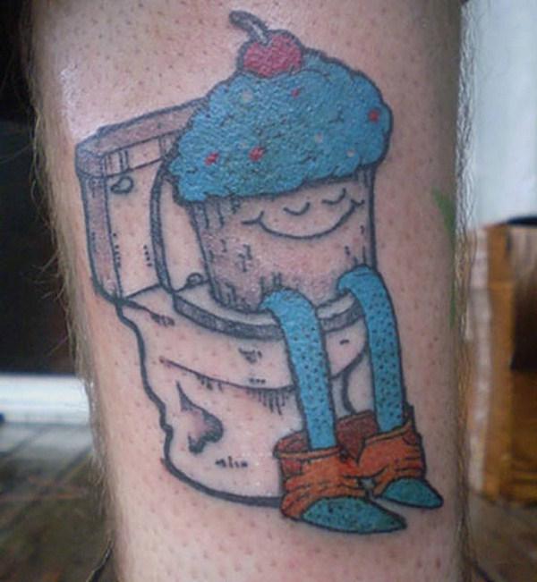  'I really want a tattoo... I know, I'll get a cupcake sat on the toilet'