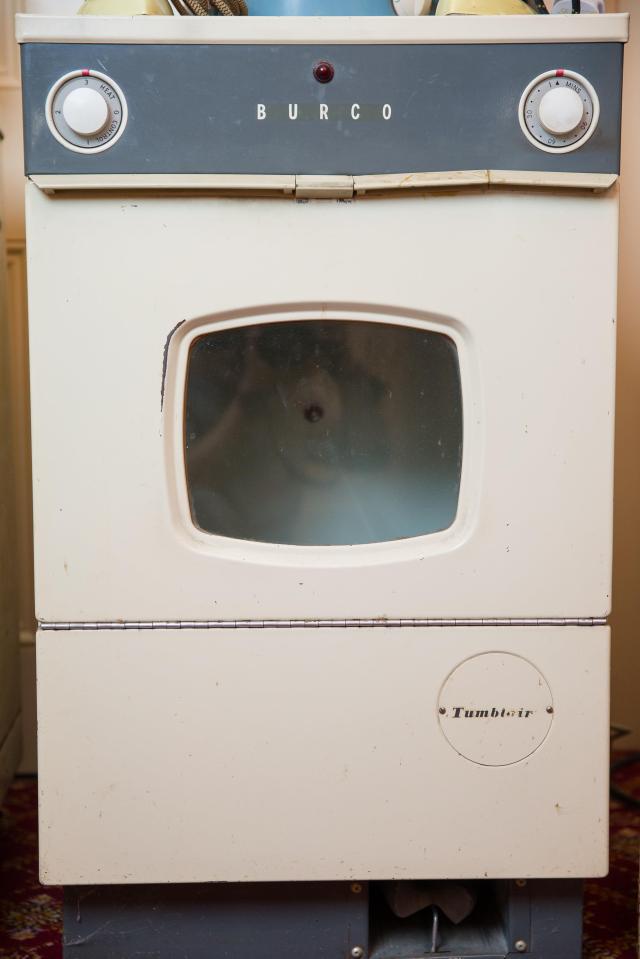  The vintage tumble dryer is still in working order despite being more than 50