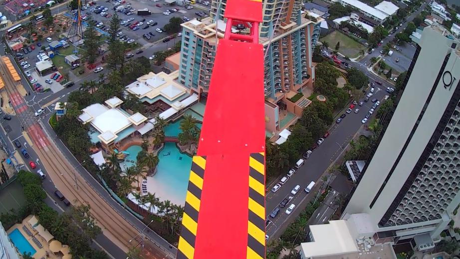  The celebs must walk across a plank 334 feet above the ground