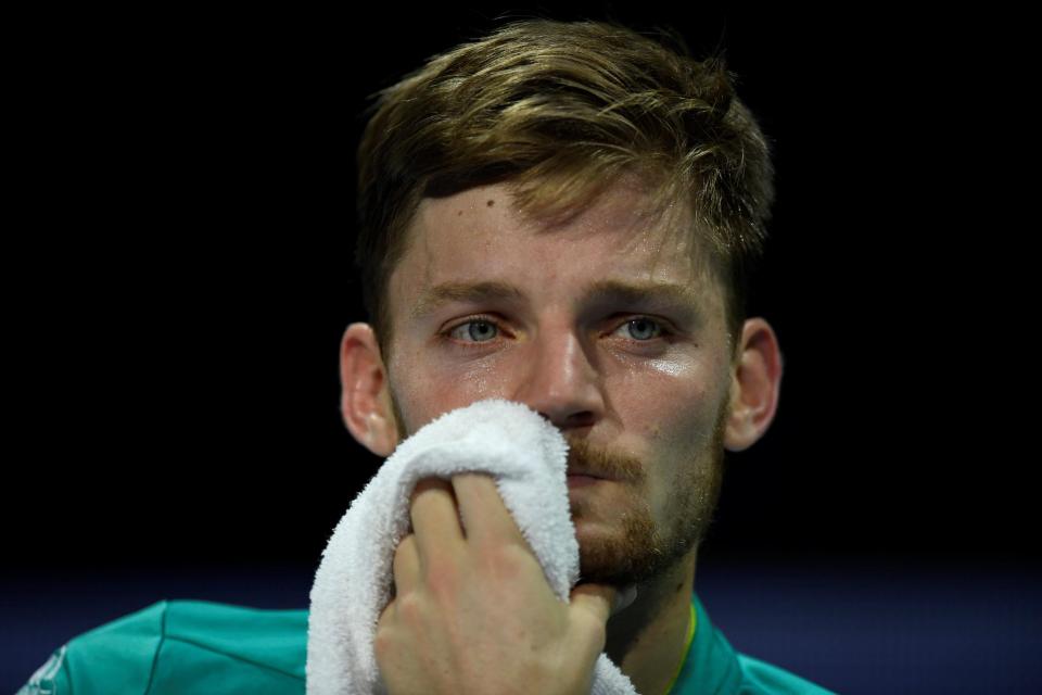  David Goffin looks dejected after losing in the final in three sets