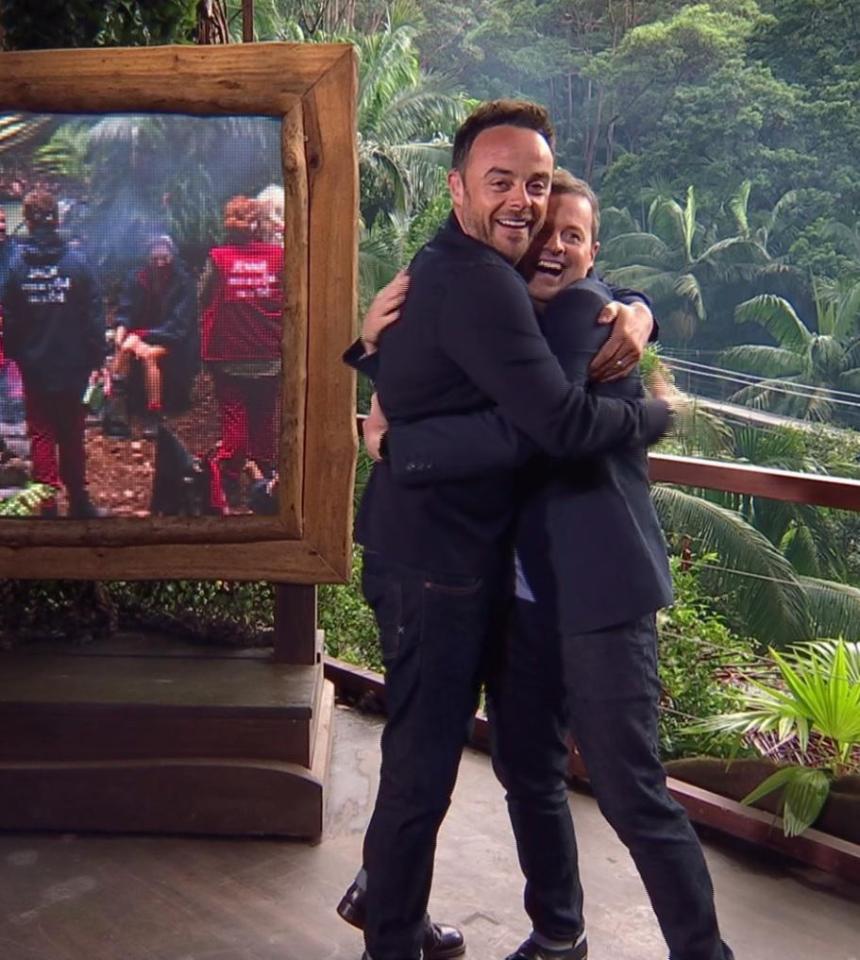  The pair hugged as Ant declared he was happy to be back