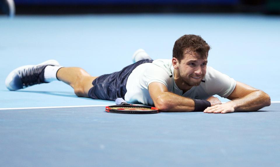  The 26-year-old celebrates his triumph at the 02 Arena