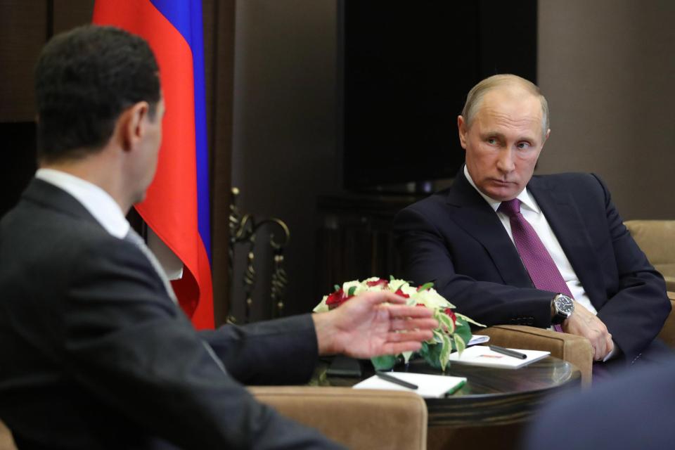 Russia has been slammed for supporting the Syrian tyrant