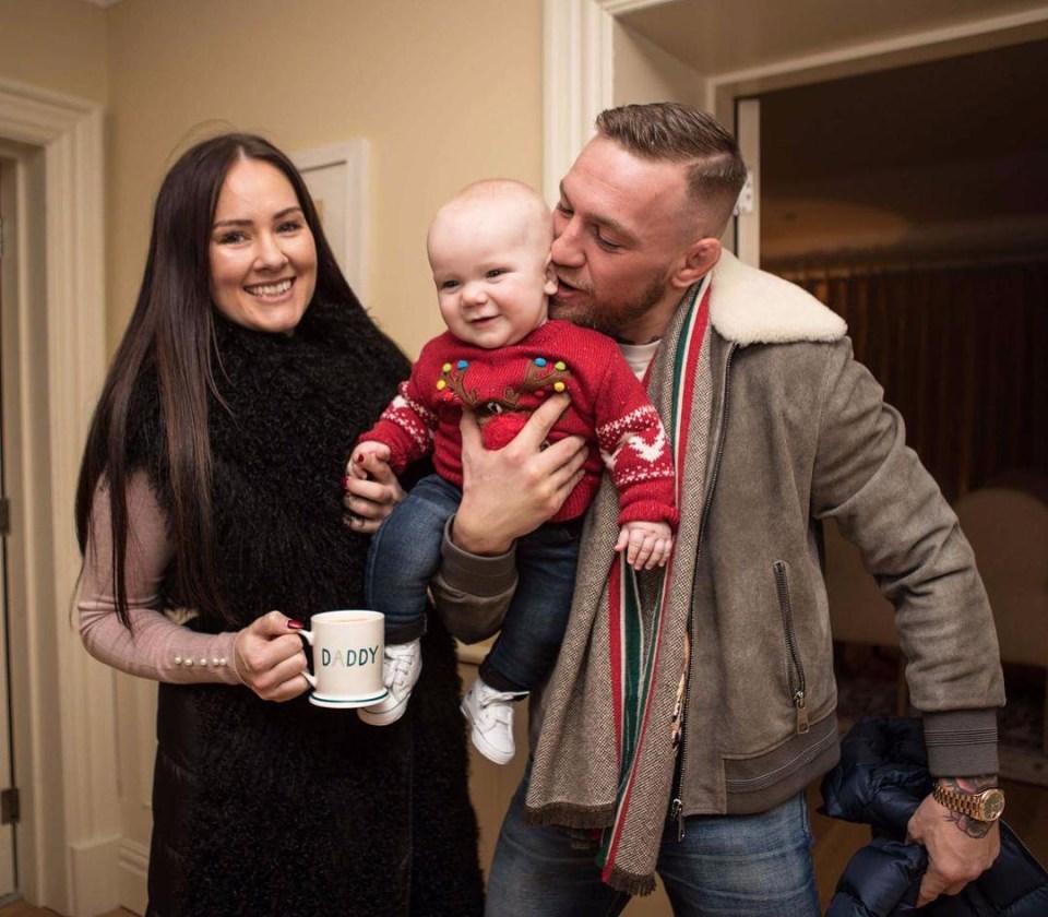 Conor McGregor with Dee Devlin and their son, Conor Jr