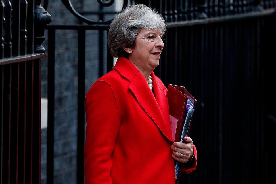  Theresa May leaving Downing Street this morning ahead of the Budget