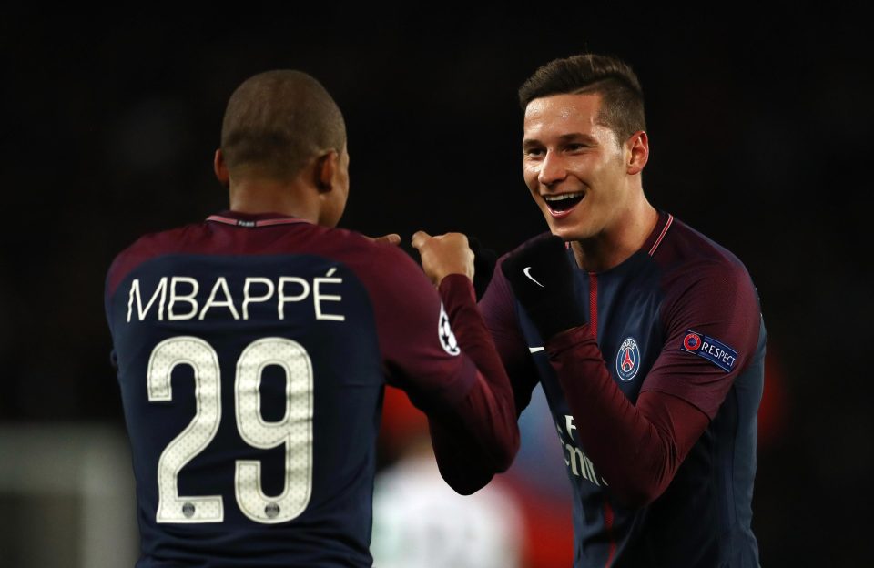 Draxler is struggling for starts after the arrival of Kylian Mbappe and Neymar at Parcdes Princes