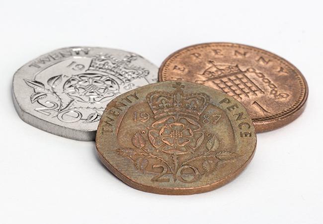 The bronze 20p coin is a result of rare minting error