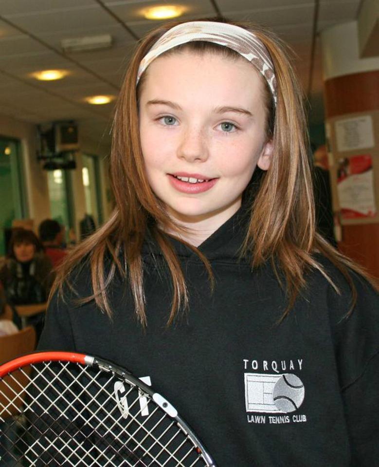  Georgia Toffolo looks fresh faced in a throwback snap of her teenage tennis career