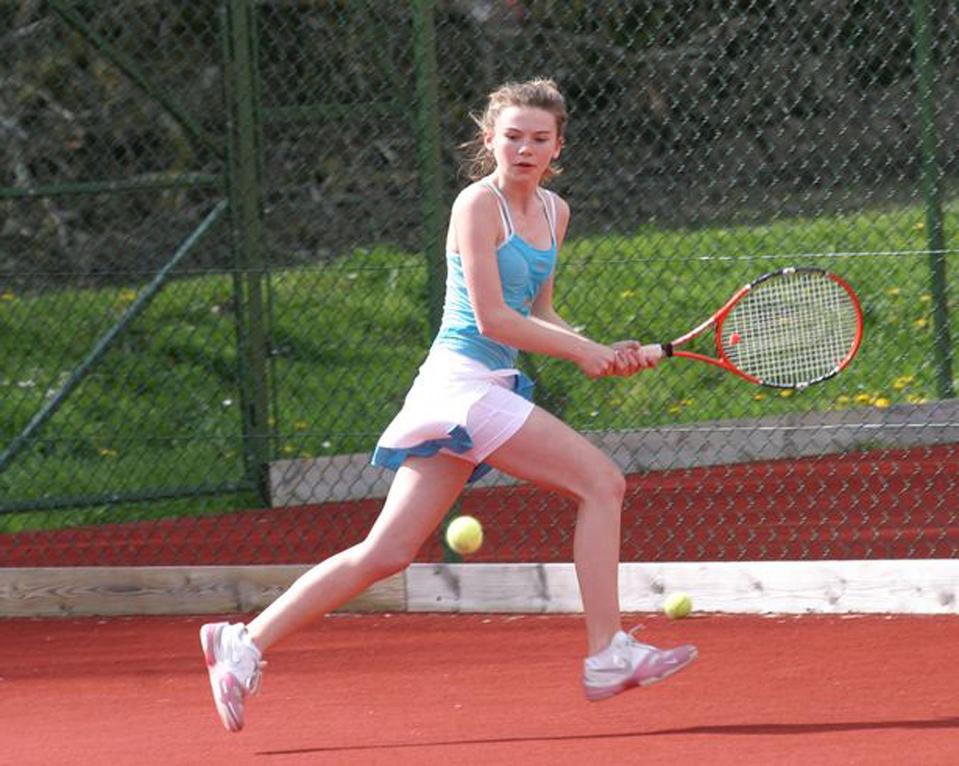  She won an under-12s tournament and under-16s doubles competition