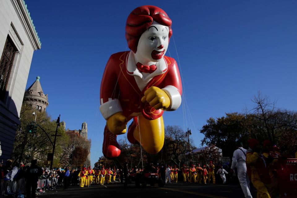  A giant balloon depicting Ronald McDonald turned heads