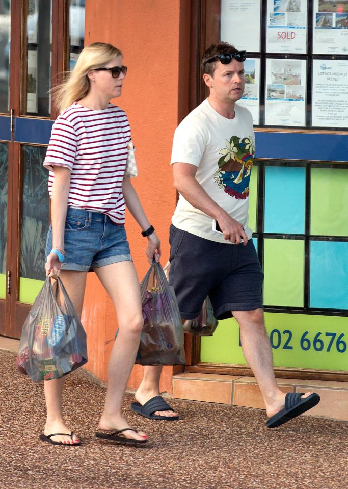  Declan Donnelly did a bit of supermarket shopping during a rare bit of down time in Australia