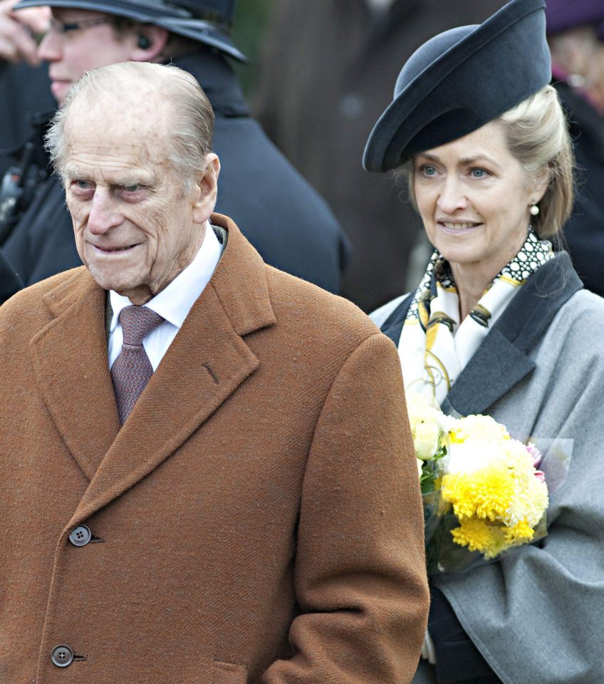  Prince Philip and Lady Brabourne attending a Sunday Service at Flitcham Church in Norfolk