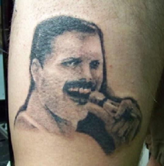  This Freddie Mercury tatt leaves a lot to be desired