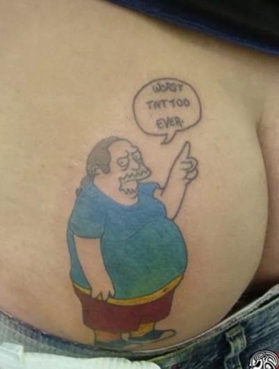  At least Comic Book Guy is aware he's part of a naff inking in this Simpsons tribute