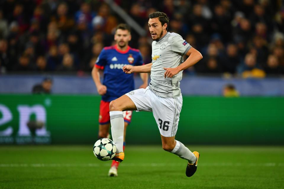  Matteo Darmian in action against Basel, where he endured a difficult game