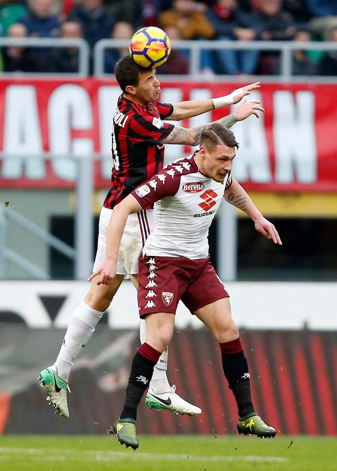 Andrea Belotti failed to find the back of the net for Torino in their 0-0 draw with AC Milan