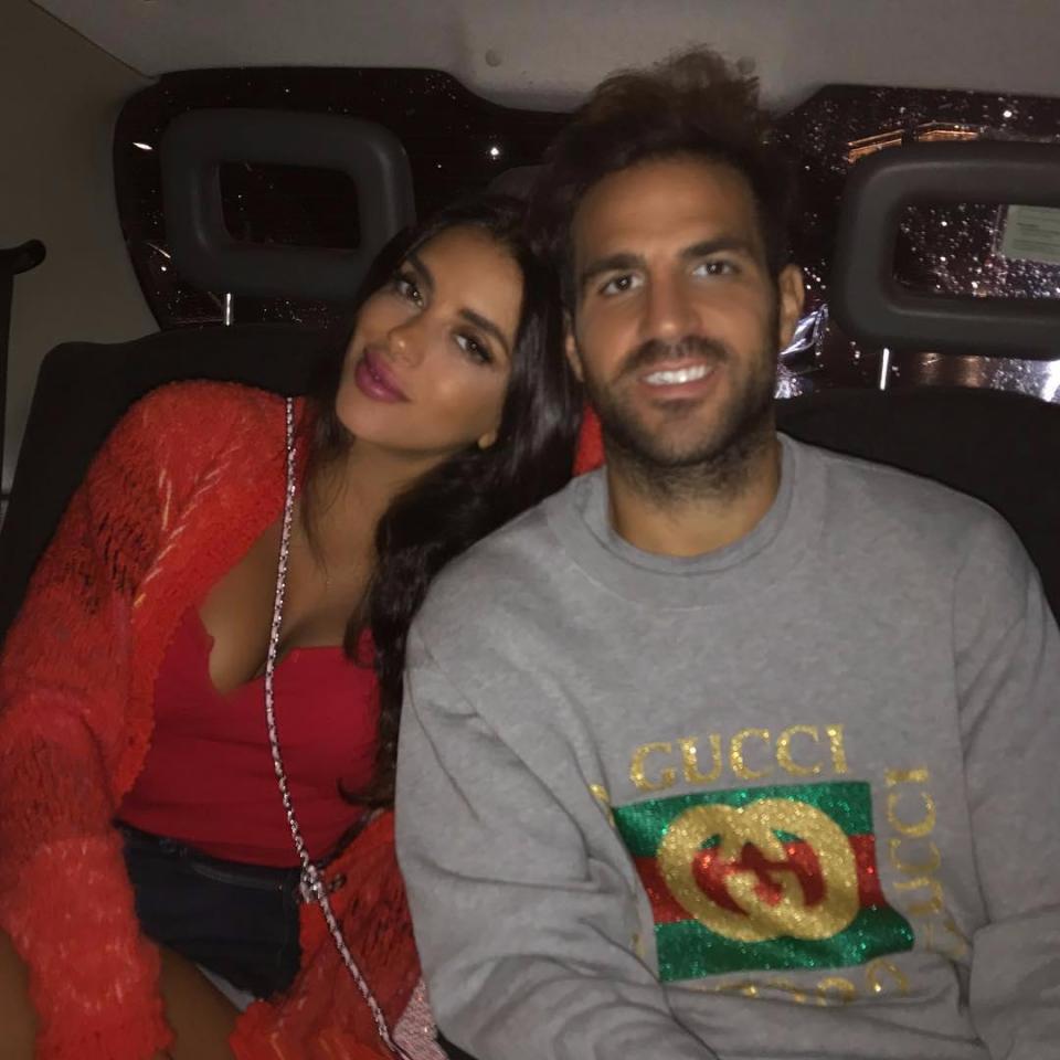  Fabregas was pictured dressing casual in a £640 Gucci sweatshirt