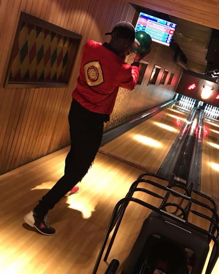  Paul Pogba was hoping to score a strike in his red Balmain bomber