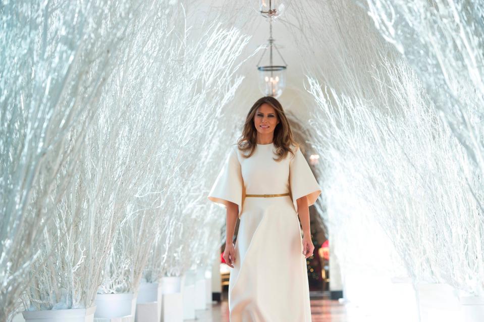  Melania Trump kicked off the Christmas festivities by unveiling thousands of the White House's decorations