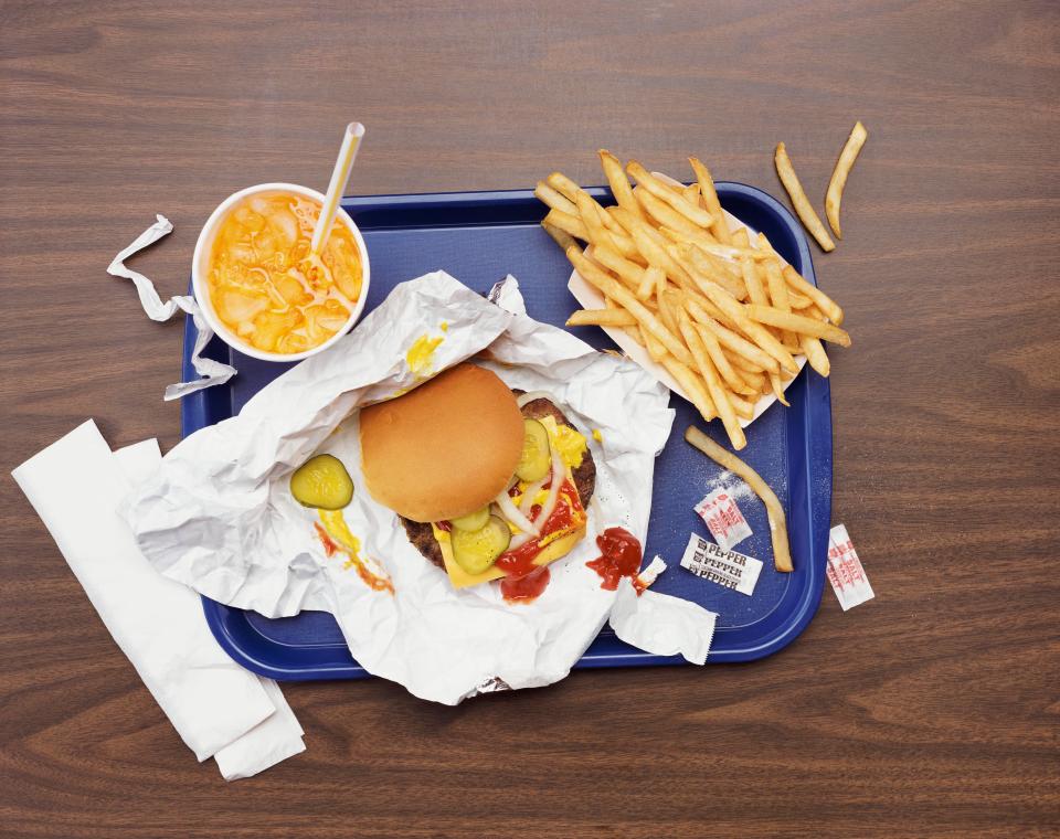 Fast food is particularly hard for the stomach to digest 