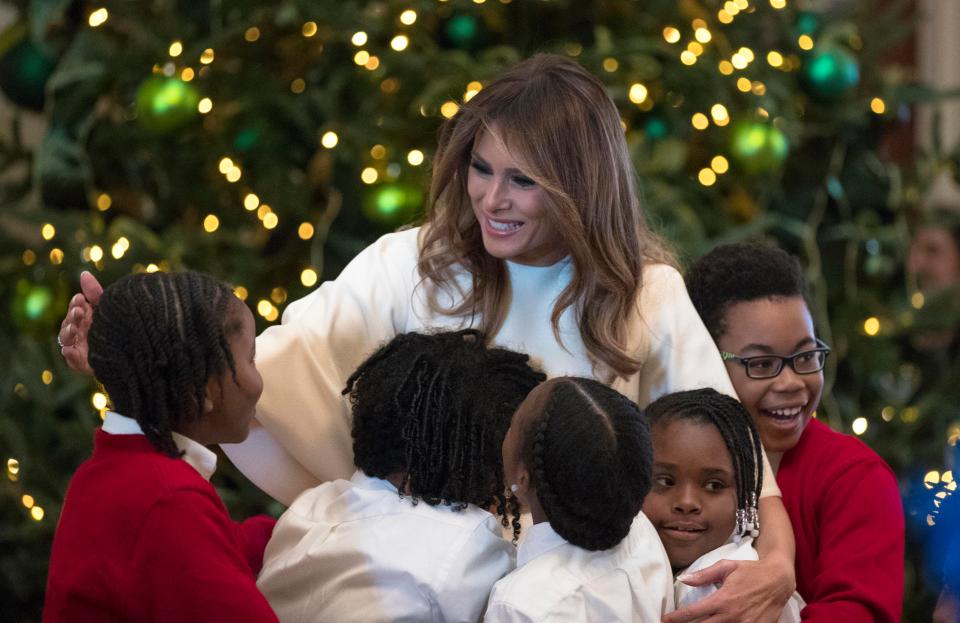  The children couldn't contain their excitement when they heard the First Lady would be joining them