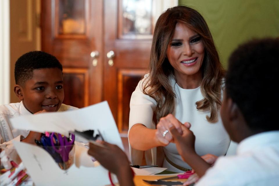  She introduced herself to all the children during the arts and crafts session