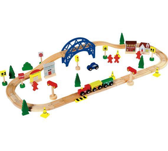 This Chad Valley 60 Piece Wooden Train Set is only £8.49 from Argos