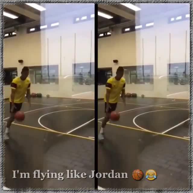 Pierre-Emerick Aubameyang is not just a football star, he's a keen basketball fan