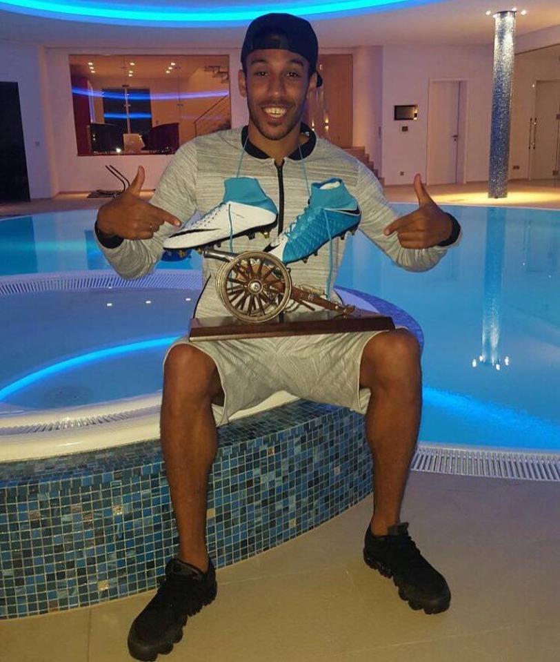 Gabon star Pierre-Emerick Aubameyang has never been shy over flashing his lifestyle on Instagram