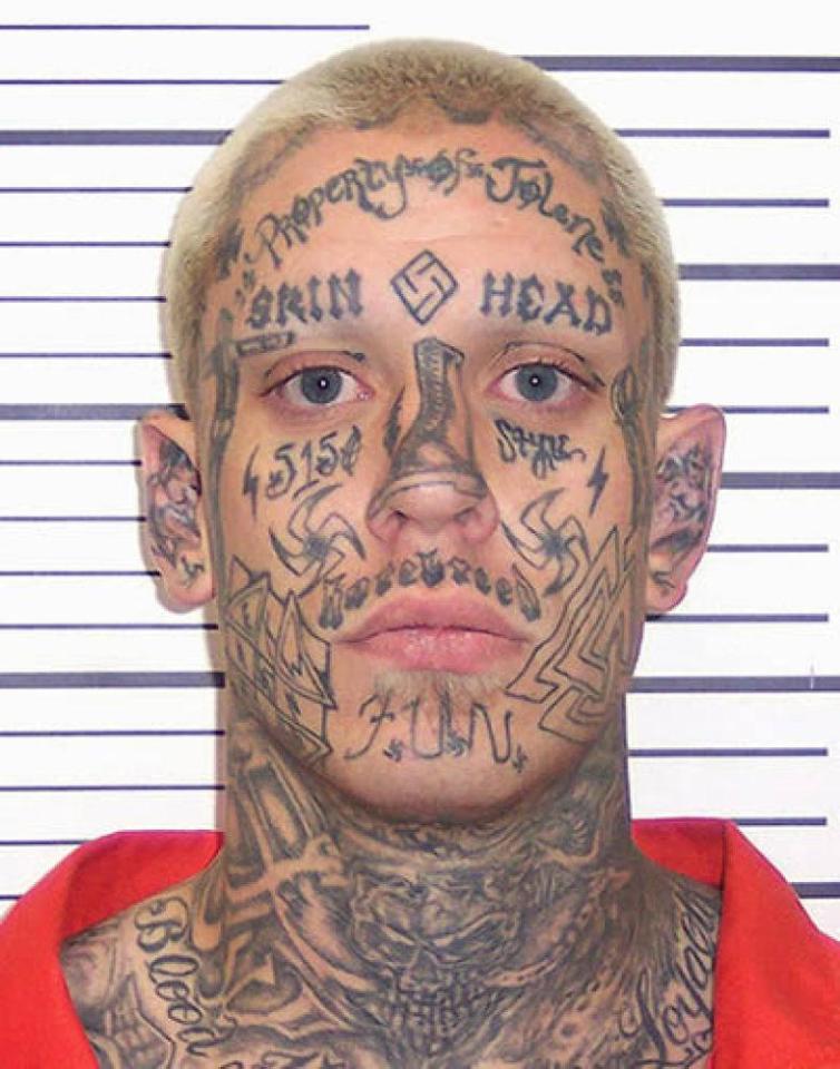  This felon didn't scrimp when it came to his facial ink