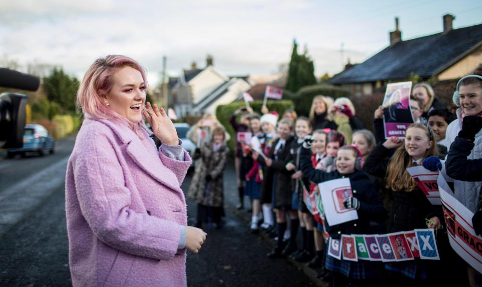  Arriving back at home, Grace was clearly overwhelmed by the support