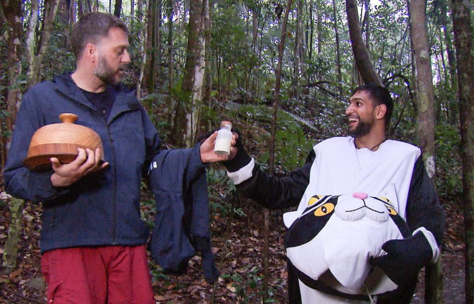  The two men won strawberries and cream for the camp after playing Cash For Gold