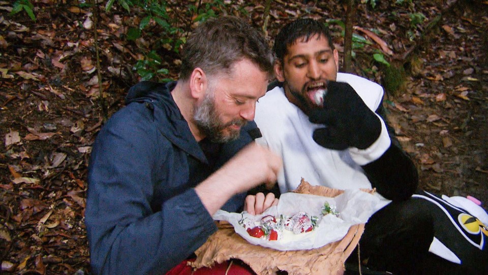 Amir Khan scoffed the strawberries he was meant to share with his campmates