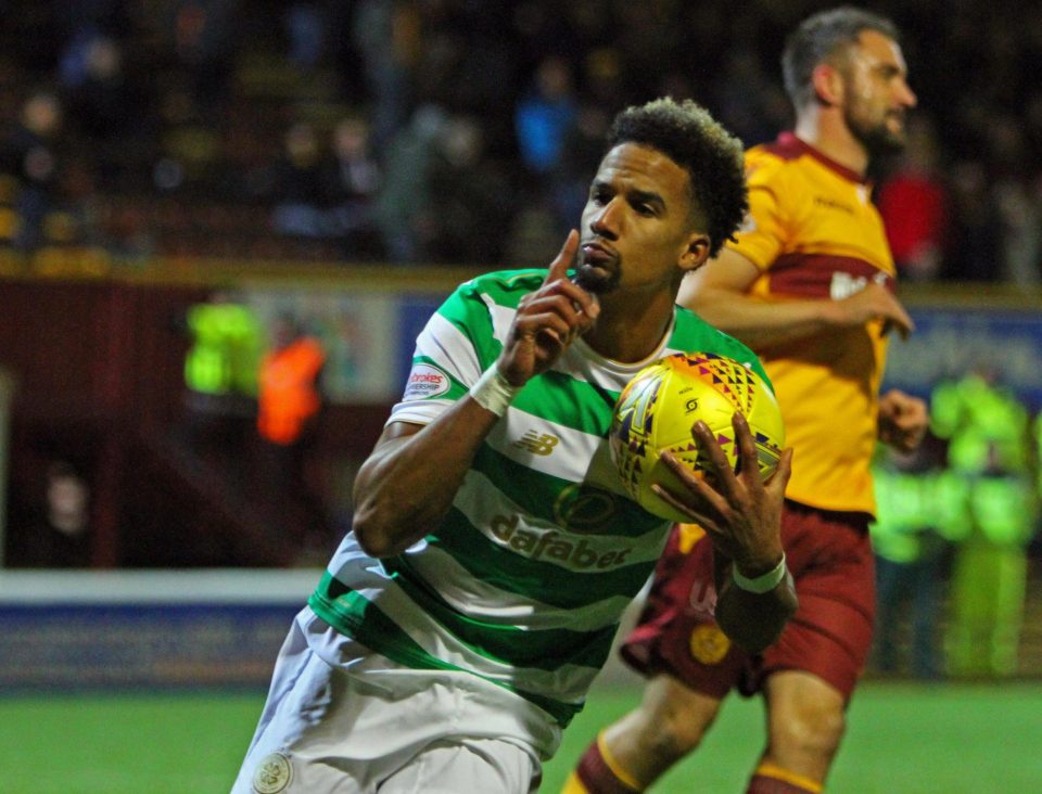  Scott Sinclair shushed Motherwell supporters after his late equaliser