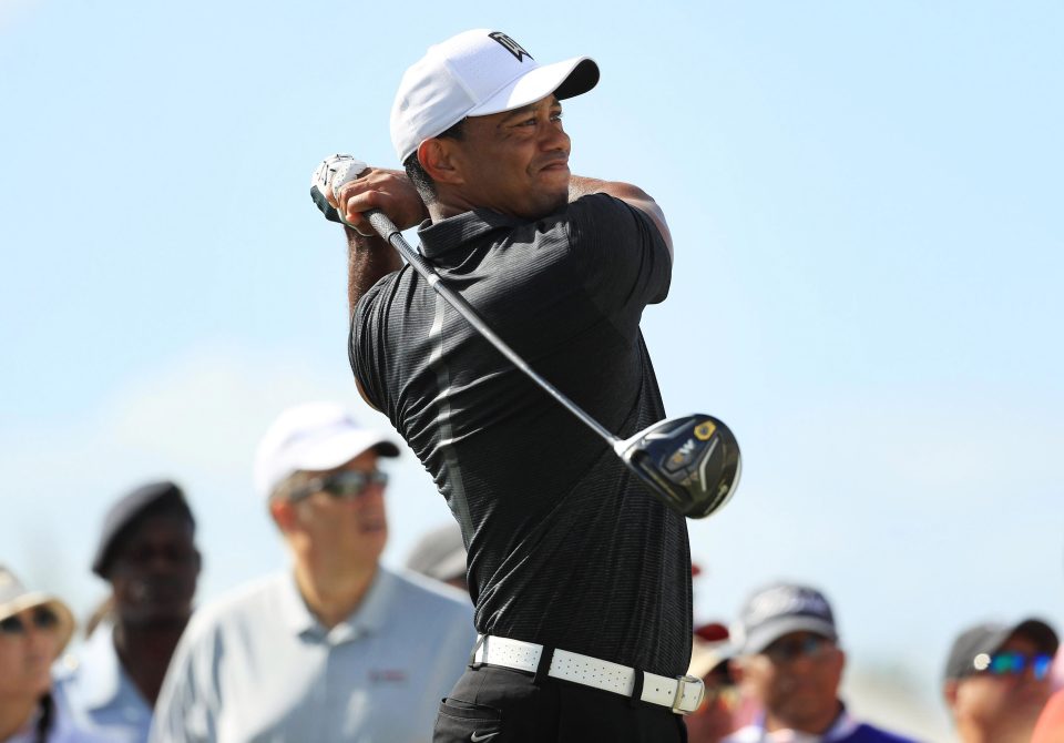  Tiger Woods showed plenty of length off the tee