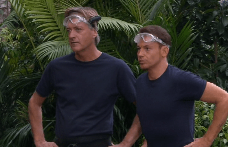 Richard Madeley and Joe Swash prepared to compete in the Bushtucker Trial that boxer Amir Khan quit minutes into