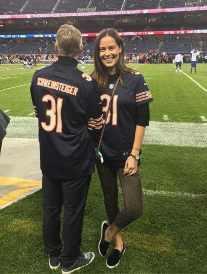  The couple also watched the Chicago Bears