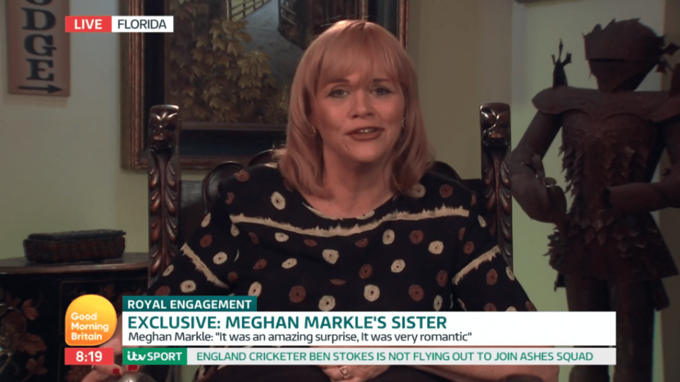  Samantha has now spoken to Good Morning Britain about Meghan's engagement to Prince Harry