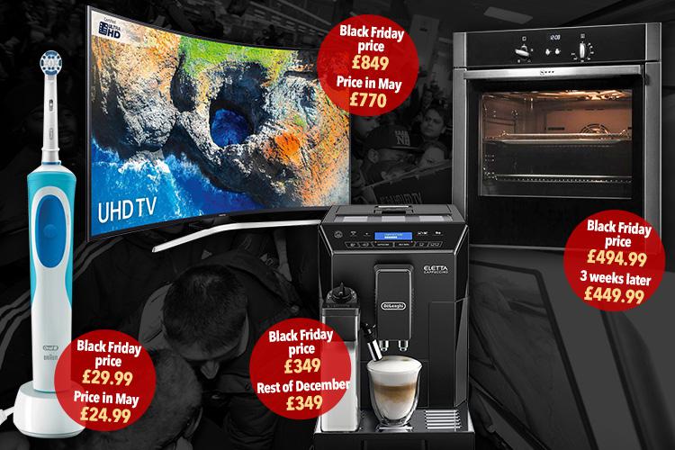  Deals investigated included the popular Neff Slide and Hide oven - as featured on the Great British Bake Off -  but also smart TVs, posh coffee machines, and even an electric toothbrush