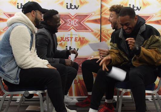  One x-rated joke left Myles stunned while bandmate Jamaal got the giggles