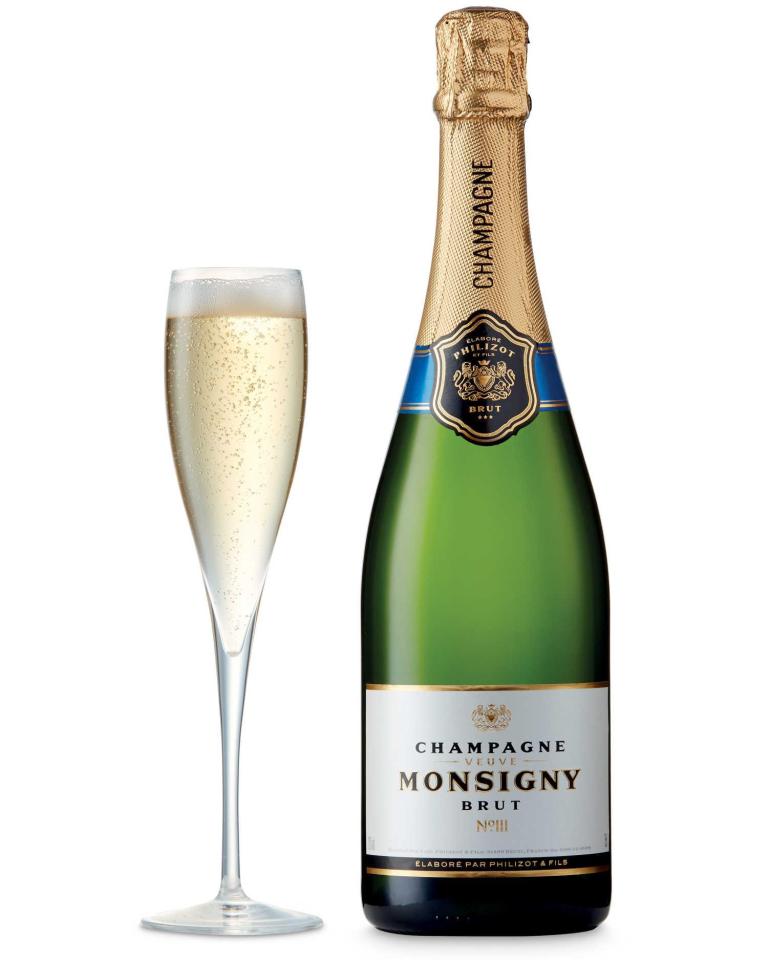  Veuve Monsigny Champagne from Aldi will set you back only £10.99