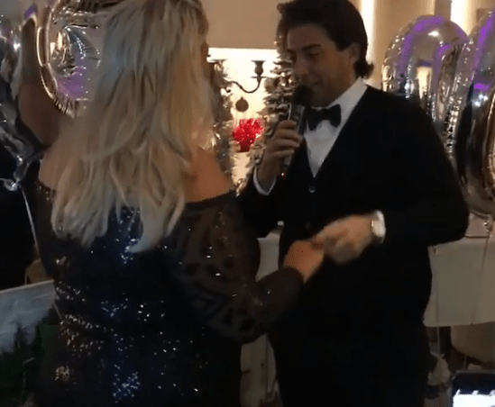  Arg took on most of the vocals as he span his Towie co-star around