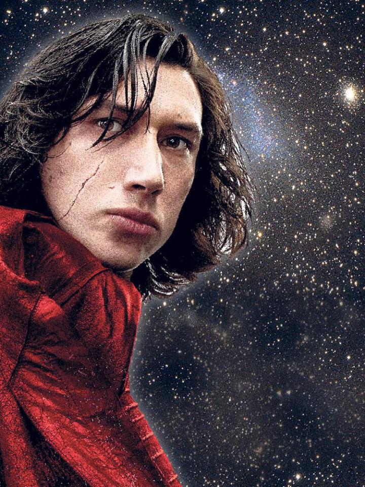  Adam Driver reveals a scarred face and perfect pics in The Last Jedi