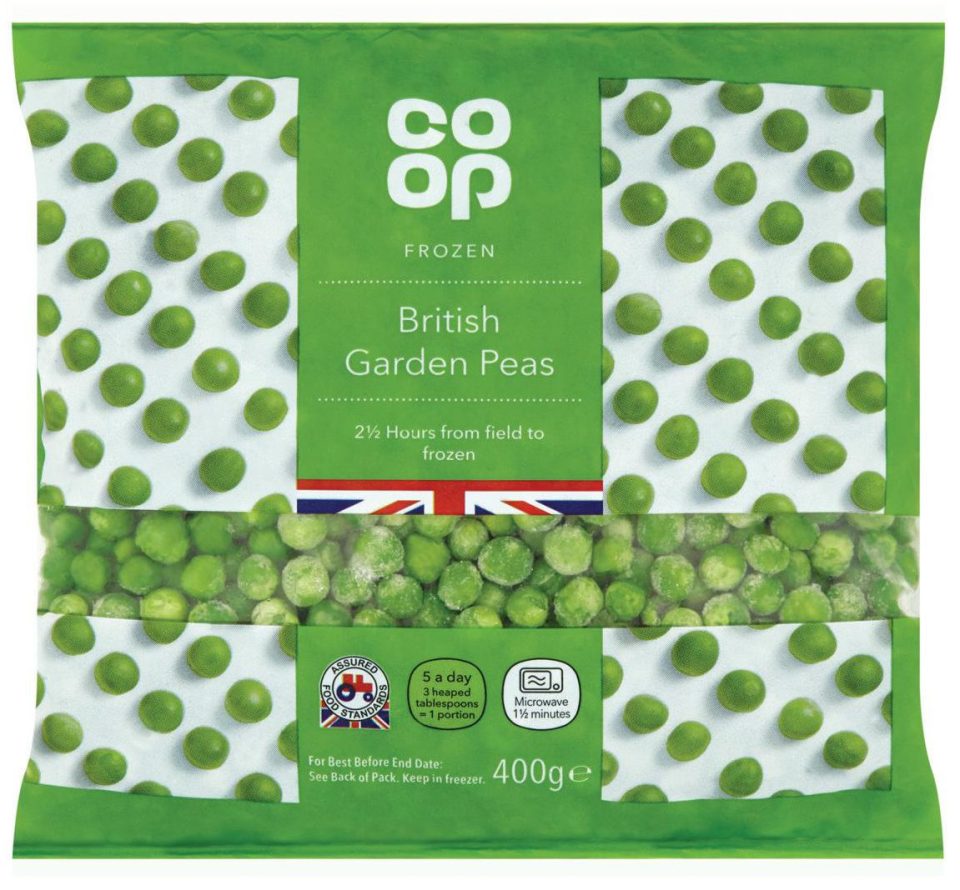  A bag of British garden peas is a must-have at Christmas