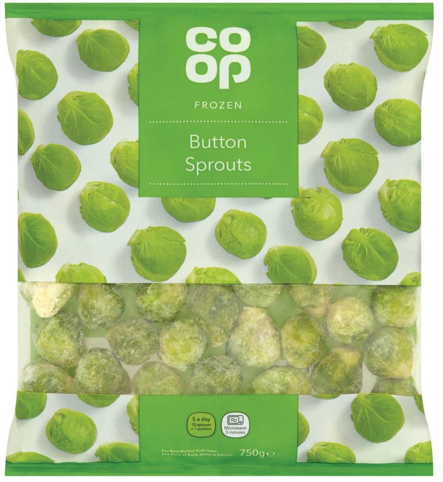  Button sprouts, which usually cost about £1.79 at Co-op, are also included in the deal