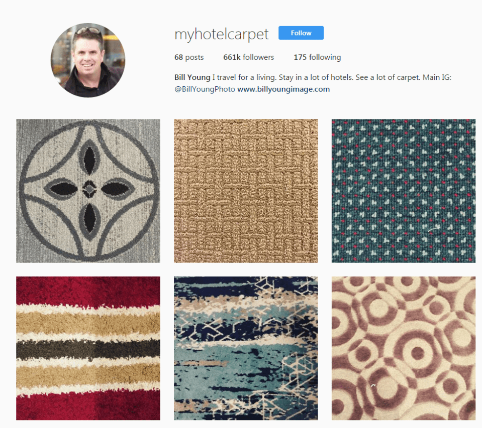  Bill's feed of carpets is more beautiful than you'd realise