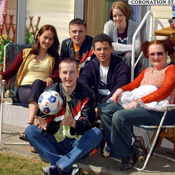  Ryan Thomas has shared an old school snap of the Corrie cast on Instagram