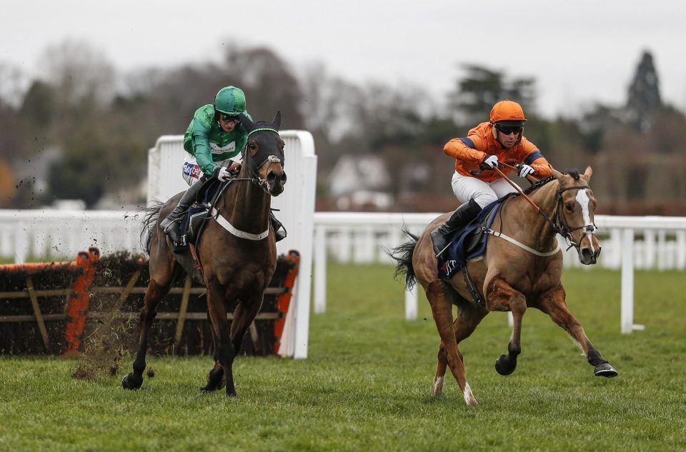  Sam Spinner (right) hols off the challenge of L'Ami Serge at Ascot earlier this season